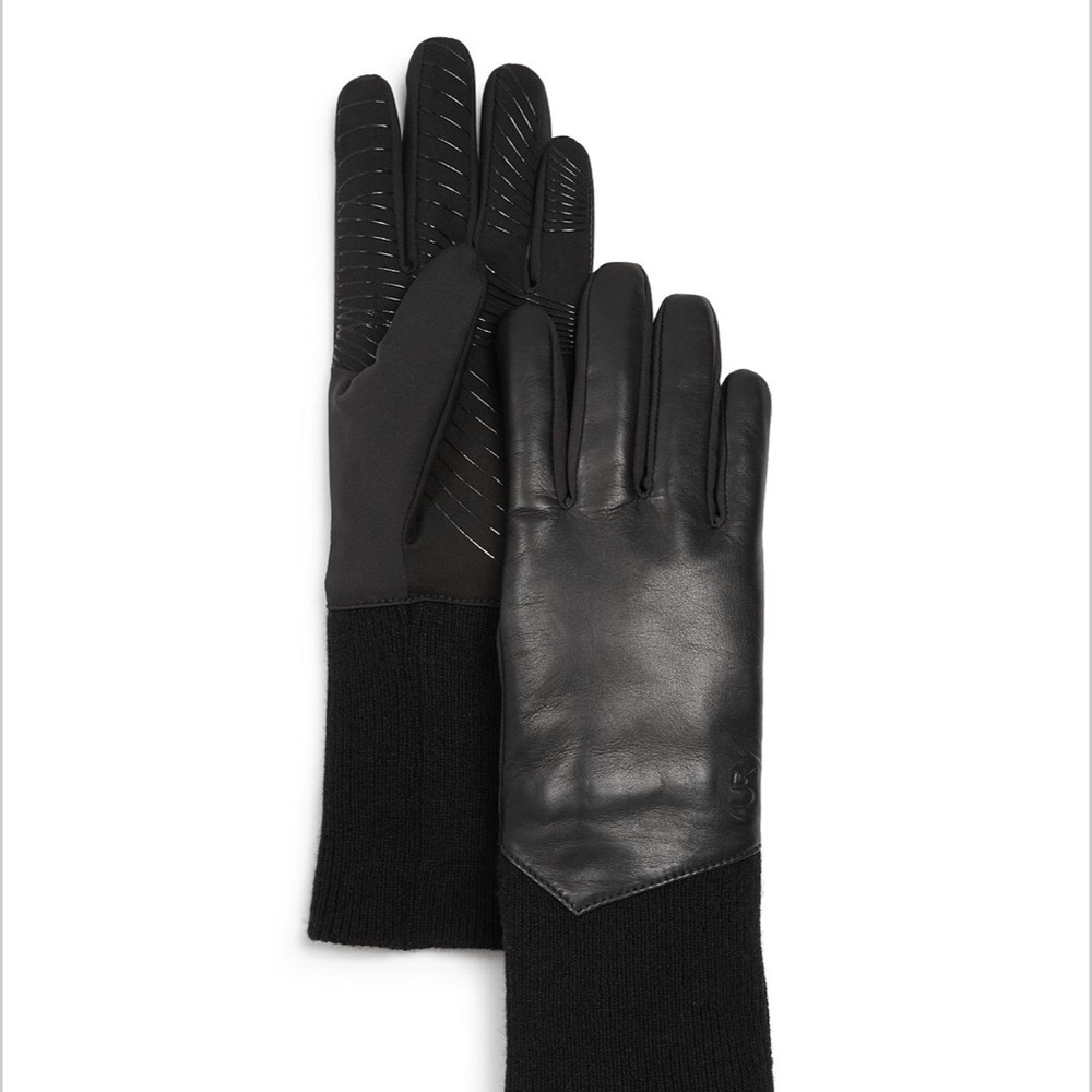 Cold weather leather tech gloves
